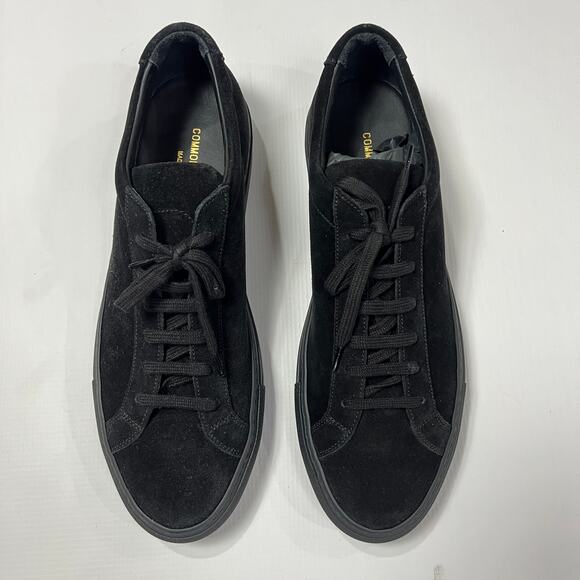 NEW COMMON PROJECTS Original Achilles Low Sneakers Black Suede EU 42 US 9 Shoes - Picture 11 of 12